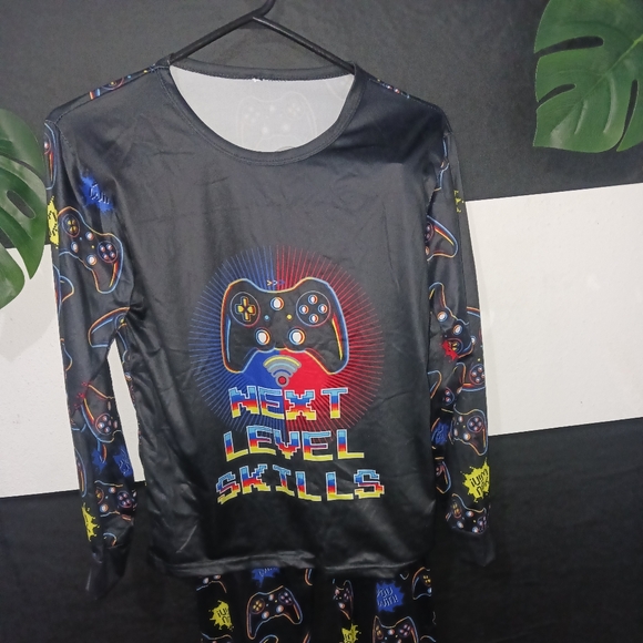 Boy Gamer Level Black Colorful pajama set - Picture 6 of 15